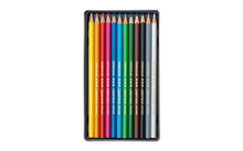 Load image into Gallery viewer, Set of 12 Permanent Pencils SWISSCOLOR in Metal Box
