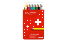 Load image into Gallery viewer, Set of 12 Permanent Pencils SWISSCOLOR in Metal Box
