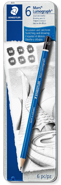 LUMOGRAPH PENCIL SET 6 DEGREES