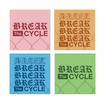 Break the Cycle 3x3 Sticker