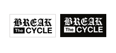 Break the Cycle B&W Sticker