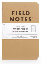 Load image into Gallery viewer, Field Notes A6 Ruled Paper (Set of 3)
